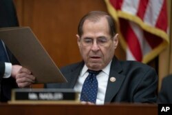 FILE - House Judiciary Committee Chairman Jerrold Nadler, D-N.Y., prepares for a hearing on Capitol Hill in Washington, April 30, 2019.