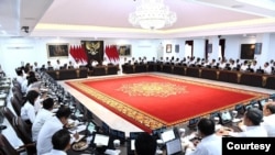 Presiden Prabowo Subianto dalam Sidang Kabinet Paripurna di Istana Kepresidenan, Jakarta, Senin (2/12) meyakini Indonesia tidak akan impor beras pada tahun 2025. (Biro Setpres)