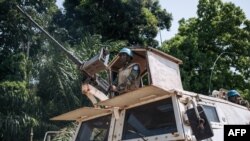 Egyptian commandos of the United Nations Multidimensional Integrated Stabilization Mission in the Central African Republic (MINUSCA) stand guard on the outskirts of Bangui, the capital of the Central African Republic, on Dec. 25, 2020. 