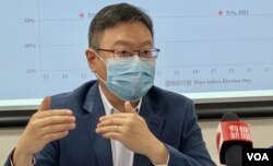 陈家洛表示，民主派选民用脚投票，向新选制表达不满。 (美国之音汤惠芸拍摄)