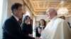 Pope Francis meets South Korean President Moon Jae-in and his wife Kim Jung-Sook at the Vatican, Oct. 29, 2021