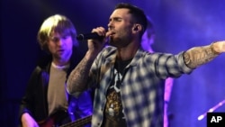FILE - Adam Levine of the musical group Maroon 5 seen at Universal Music Group: Lucian Grainge’s 2015 Artist Showcase.