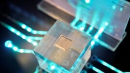 A chip by Huawei's subsidiary HiSilicon Huawei’s chip is displayed at the Huawei China Eco-Partner Conference in Fuzhou, Fujian province, China March 21, 2019. (REUTERS/Stringer/File Photo)