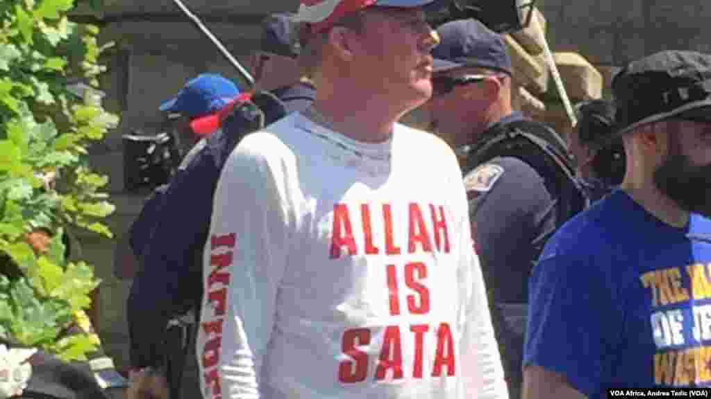 Protester at Westboro Baptist rally.