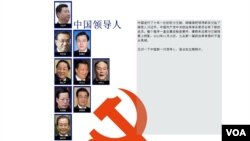 中国领导人以及习近平的领导班子成员 （资料照片） 