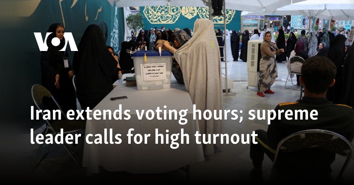 Iran extends voting hours; supreme leader calls for high turnout