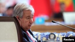 El secretario general de Naciones Unidas, António Guterres, asiste a la cumbre de la Organización de Cooperación de Shanghai (OCS) en Astana, Kazajstán, el 4 de julio de 2024.