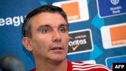 Patrice Carteron, alors coach du TP Mazembe, Lubumbashi, RDC, le 7 novembre 2015