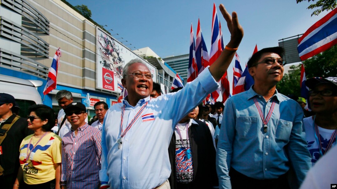 Pemimpin demonstran anti-pemerintah Thailand Suthep Thaugsuban
