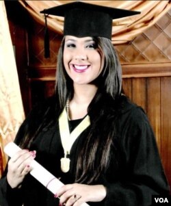 María Gabriela Becerra fue el segundo expediente de su promoción en la Universidad del Zulia (LUZ) en 2012. Foto cortesía.