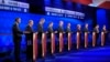 Các ứng viên tổng thống của đảng Cộng hòa. Từ trái: Ông John Kasich, Mike Huckabee, Jeb Bush, Marco Rubio, Donald Trump, Ben Carson, Carly Fiorina, Ted Cruz, Chris Christie, và Rand Paul trong cuộc tranh luận tại Colorado, ngày 28/10/2015.