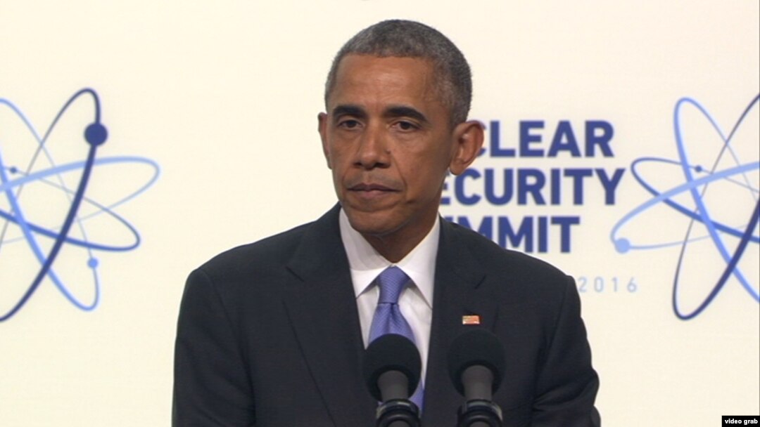 Presiden AS Barack Obama berbicara pada penutupan KTT Keamanan Nuklir di Washington, Jumat (1/4).