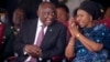 UMongameli Cyril Ramaphosa loNkosikazi Oppah Muchinguri-Kashiri, okudale leZanu PF Politburo, baxoxa besemkhosini wokugotshwa kuka Mongameli Emmerson Mnangagwa