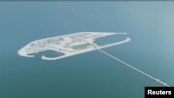 Israel's intelligence and transport minister has long pushed the idea of an artificial island off the coast of the Gaza Strip, with plans for a port, cargo terminal and even an airport to boost the territory's economy and connect it to the world.