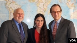 IBB Dir Richard Lobo, Yoani Sanchez, and VOA Dir David Ensor