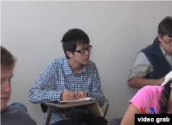 王子豪在課堂上