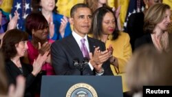 2013年5月10日美国总统奥巴马就医保改革法发表讲话(资料照片)。