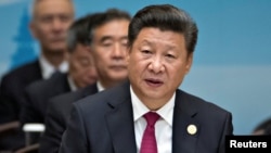 Chủ tịch Trung Quốc Tập Cận Bình phát biểu trong lễ khai mạc hội nghị thượng đỉnh G-20 ở Hàng Châu, Trung Quốc, ngày 4 tháng 9 năm 2016. 