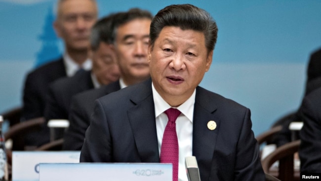 资料照片：中国国家主席习近平在杭州二十国集团峰会开幕式上讲话。(2016年9月4日)
