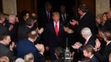 US President Donald Trump arrives at the Capitol in Washington to deliver the 2020 State of the Union address on February 4, 2020