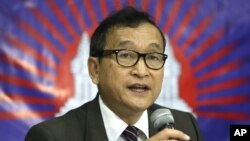 Cambodian opposition leader Sam Rainsy (September 2012)