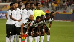 Les joueurs ghanéens posent pour une photographie lors d'un match à Alexandria, Egypte, le 13 novembre 2016.