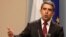 Bulgarian President Rosen Plevneliev speaks during news conference, Sofia, May 15, 2013.
