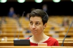 German MEP Ska Keller attends a session in the Plenary chamber of the European Parliament in Brussels, March 10, 2020.