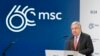 El secretario general de la ONU, Antonio Guterres, pronuncia su discurso durante la inauguración de la 60.ª Conferencia de Seguridad de Múnich (MSC, por sus siglas en inglés) en el hotel Bayerischer Hof de Múnich, sur de Alemania, el 16 de febrero de 2024.