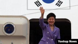 지난달 10일 미국을 국빈 방문한 박근혜 한국 대통령. (자료사진)