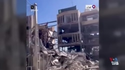 انهدام گسترده نهادهای فراجا در خیابان رشید یاسمی تقاطع کردستان در پی حمله هوایی