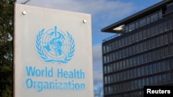 A view shows The World Health Organization (WHO) headquarters in Geneva