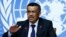 FILE - Director General of the World Health Organization (WHO) Tedros Adhanom Ghebreyesus attends a news conference at the United Nations in Geneva, Switzerland, May 24, 2017.