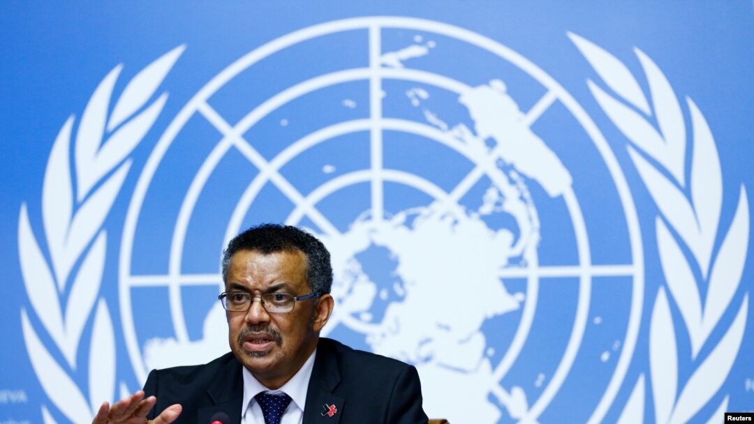 Shugaban hukumar kiwon lafiya ta Duniya Tedros Adhanom.