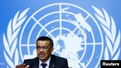 Shugaban hukumar kiwon lafiya ta Duniya Tedros Adhanom.