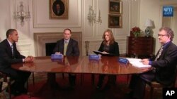 President Obama speaks during an online roundtable at the White House, September 28, 2011