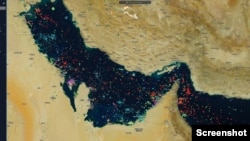 نقشه هوایی «تانکر ترکرز» از ترافیک دریایی در تنگه هرمز