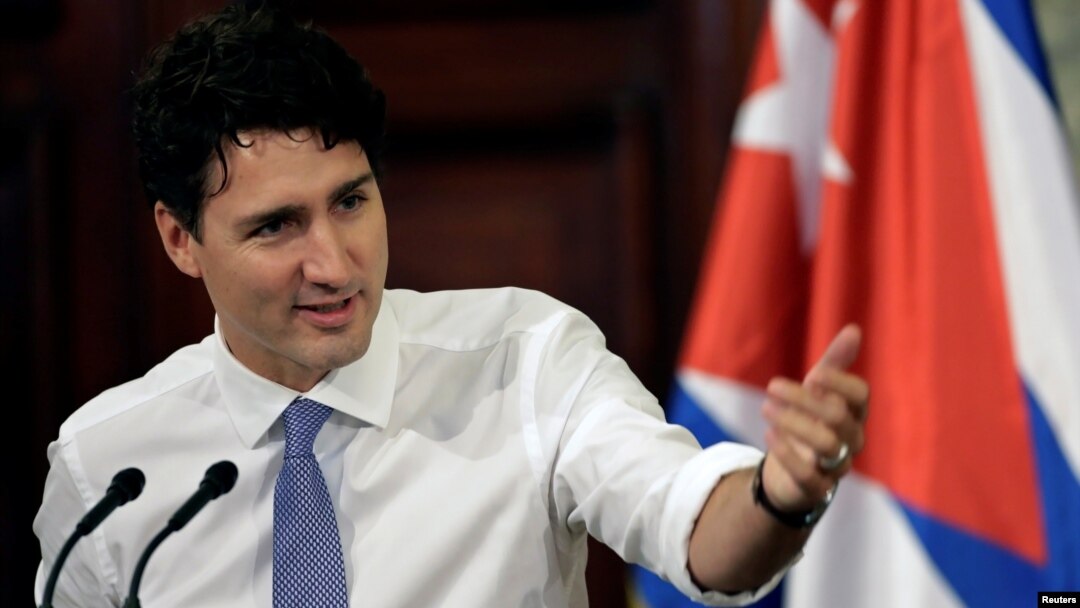 Canadian Prime Minister Justin Trudeau addresses a conference at the University of Havana, Cuba, Nov. 16, 2016.