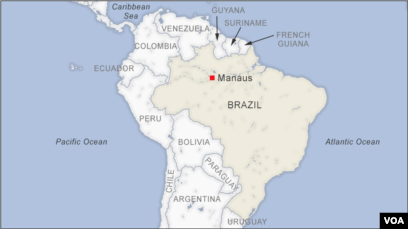 Manaus In Brazil Map Prisoners Take Guards Hostage In Brazil's Manaus