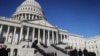 The U.S. flag flies at half-staff at the Capitol during the funeral of former President Jimmy Carter on Jan. 9, 2025. Mike Johnson, speaker of the House of Representatives, on Jan. 14 ordered flags at the Capitol to be flown at full height on Inauguration Day.