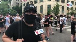 Protestante den D.C. dice que "el racismo es más fuerte que el virus".