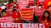 Philippines Rally Demands Beijing Stop South China Sea Militarization