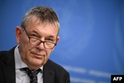 FILE - UNRWA Commissioner-General Philippe Lazzarini is pictured at a news conference on the situation in Gaza at U.N. offices in Geneva, Nov. 18, 2024.