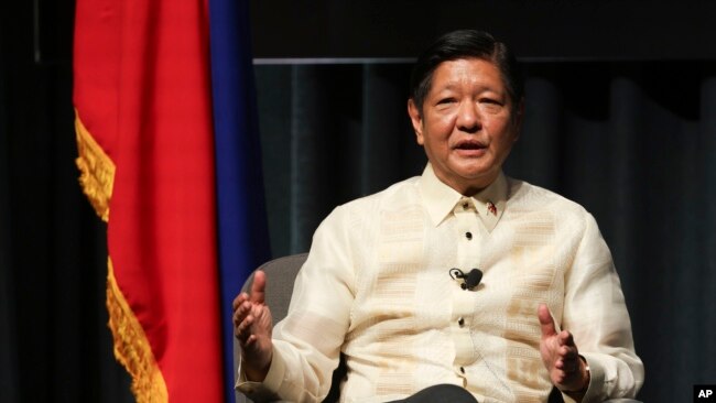 페르디난드 마르코스 주니어 필리핀 대통령이 4일 멜버른에서 열린 동남아시아국가연합(ASEAN·아세안)-호주 특별정상회의 부대행사 도중 발언하고 있다.