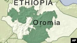 Map of Oromia region of Ethiopia