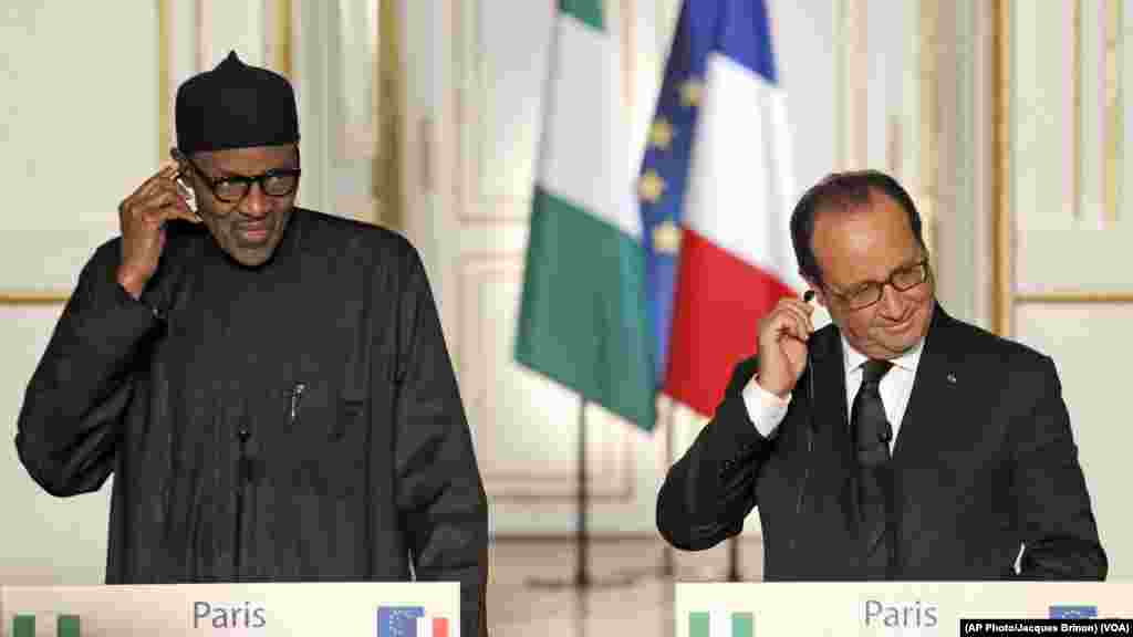 Shugaba Muhammadu Buhari Da Shugaba Francoi Hollande