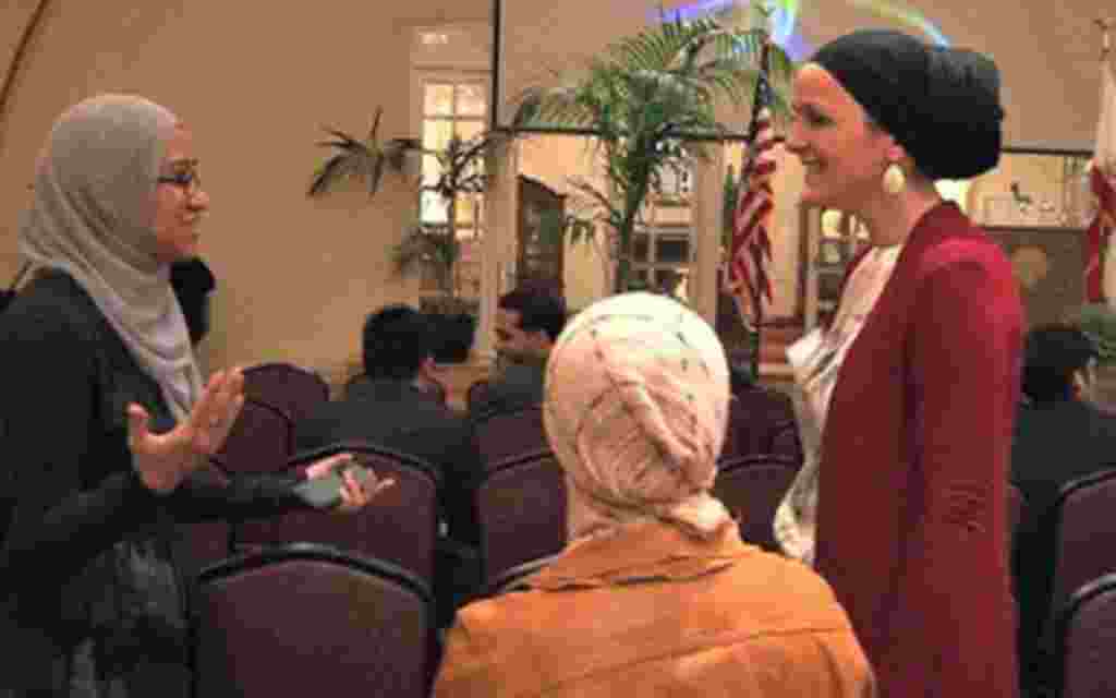 A group of young women leaders discuss key issues at the University of Southern California's American Muslim Civic Leadership Institute, February 2011
