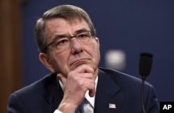 The surge of computer-based military operations by U.S. Cyber Command began shortly after Defense Secretary Ash Carter, pictured, prodded commanders at Fort Meade, Maryland, last month to ramp up the fight against the Islamic State group on the cyber front.