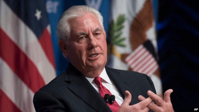 FILE - Secretary of State Rex Tillerson.