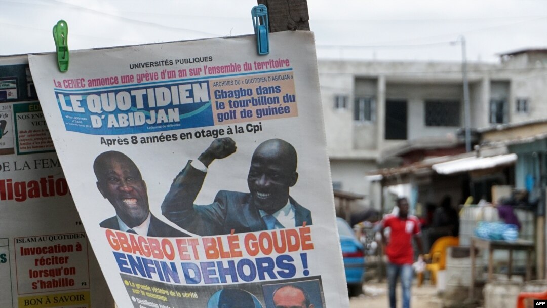 Kimwe mu binyamakuru vyanditse vyishimira ko Charles Blé Goudé yidegemvya igihe arekurwa